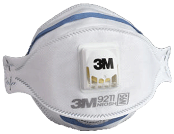 3M-9211帶閥摺疊粉塵口罩