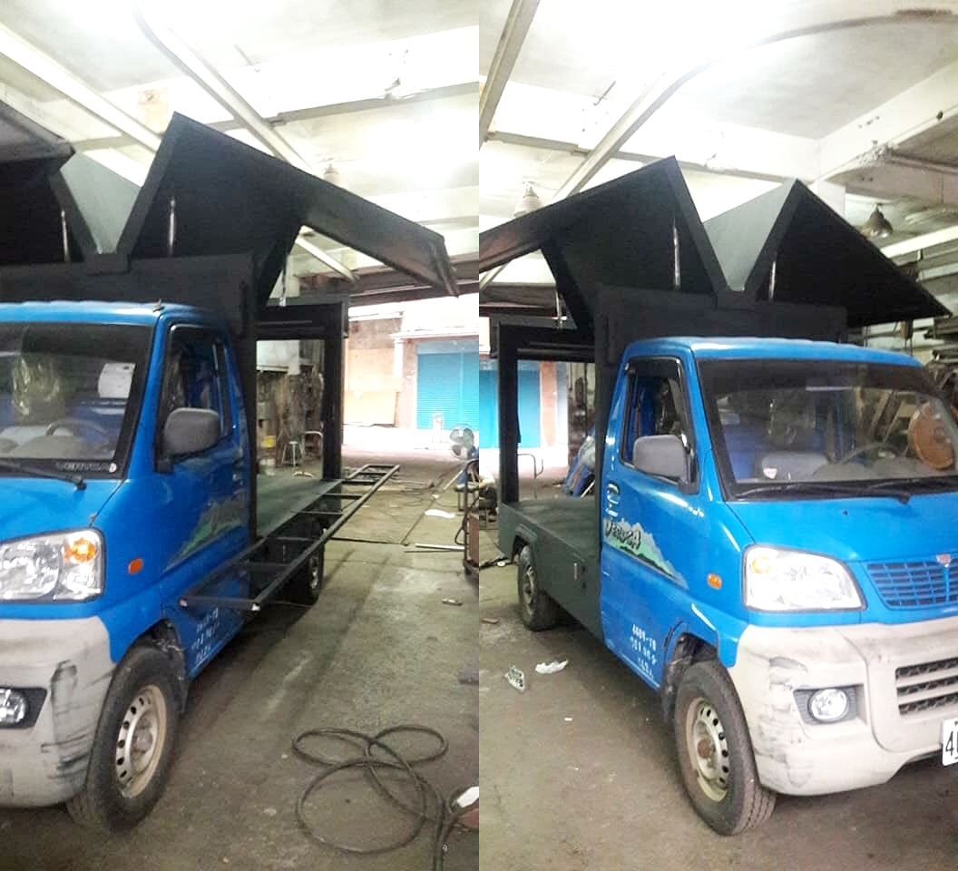 車廂訂製-鷗揚折式蓬架