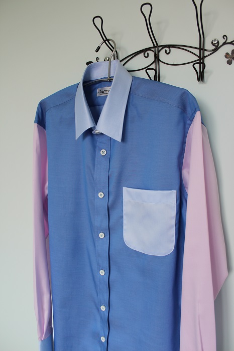 四色拼貼款襯衫