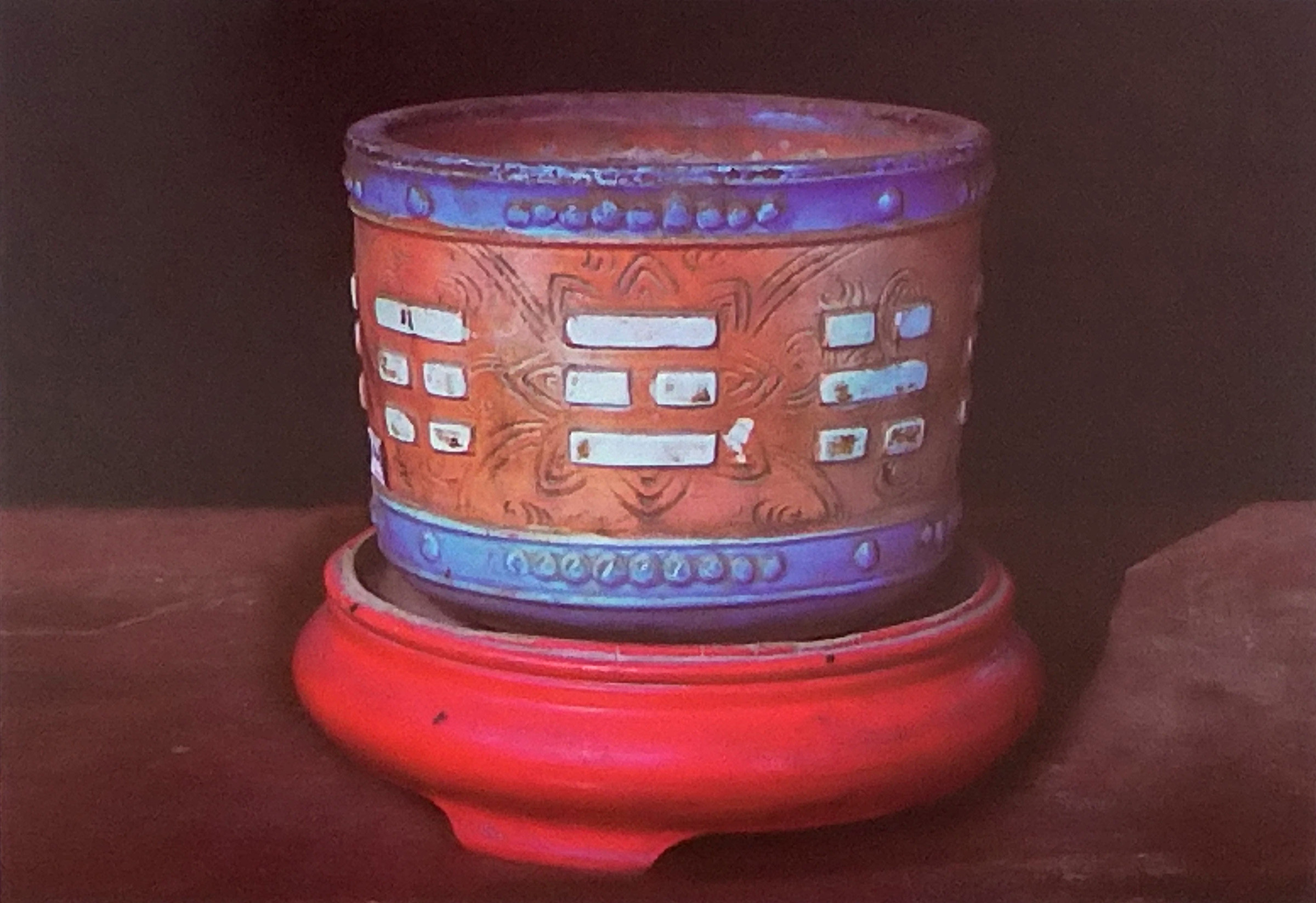 清代陶製八卦香爐