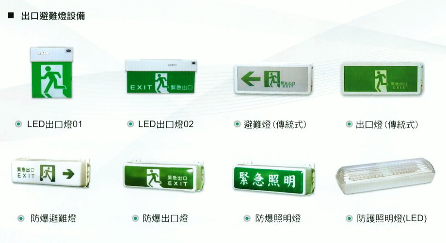 出口避難燈設備