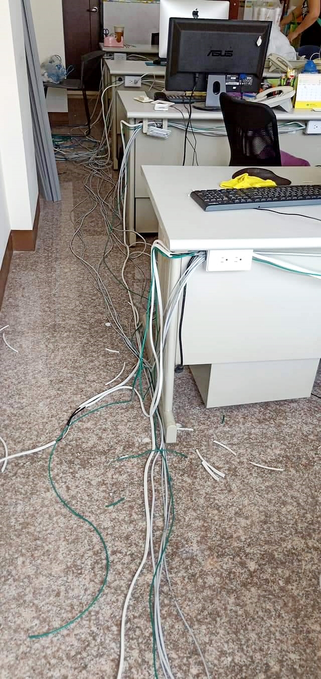 辦公室電話線及網路線施工