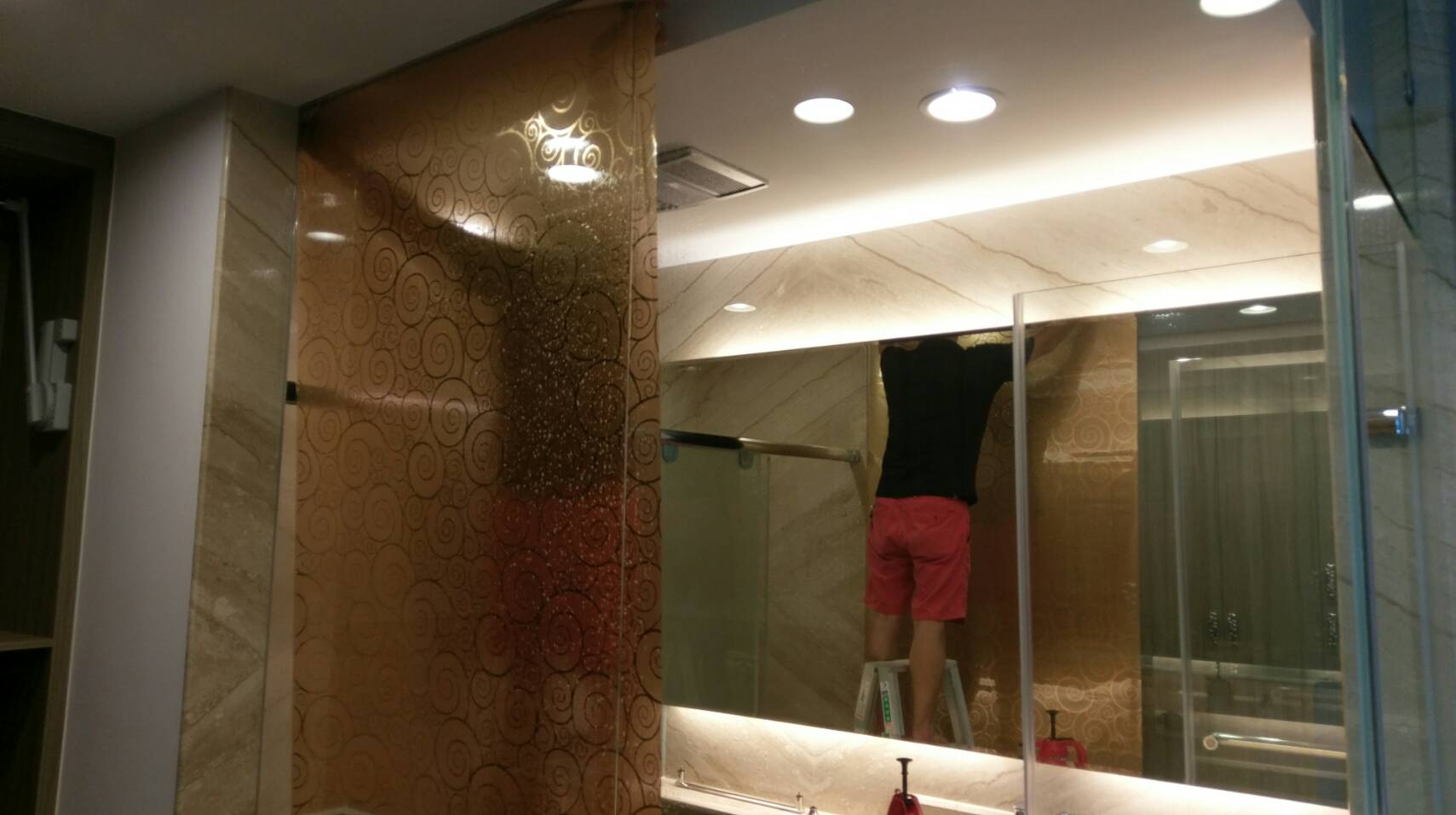 玻璃貼紙-居家玫瑰金系列