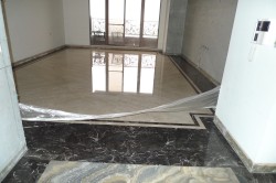 鉑金米黃客廳地坪