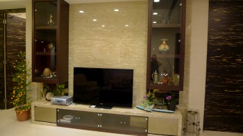 電視牆~桐花米黃