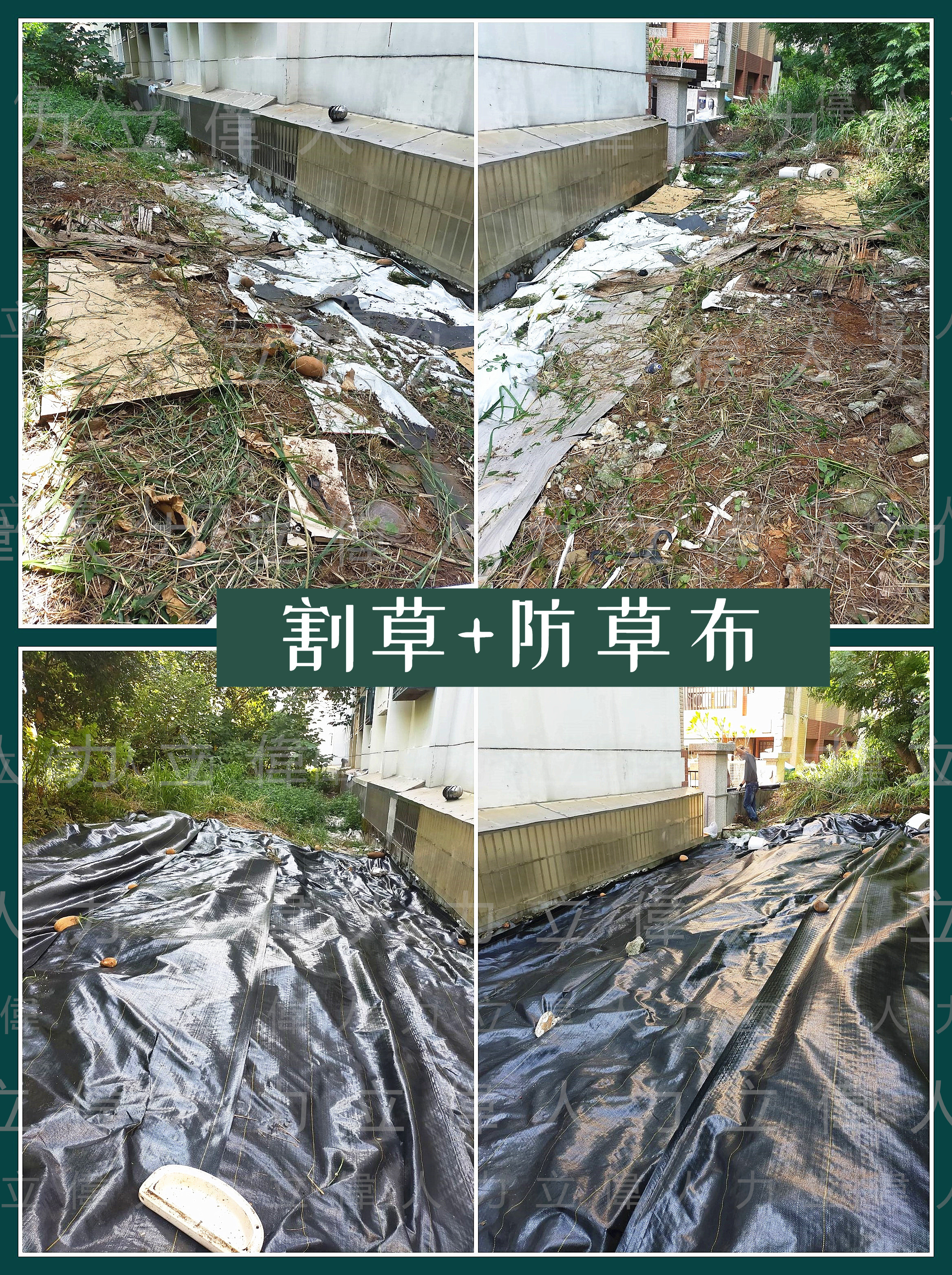 割草+防草布