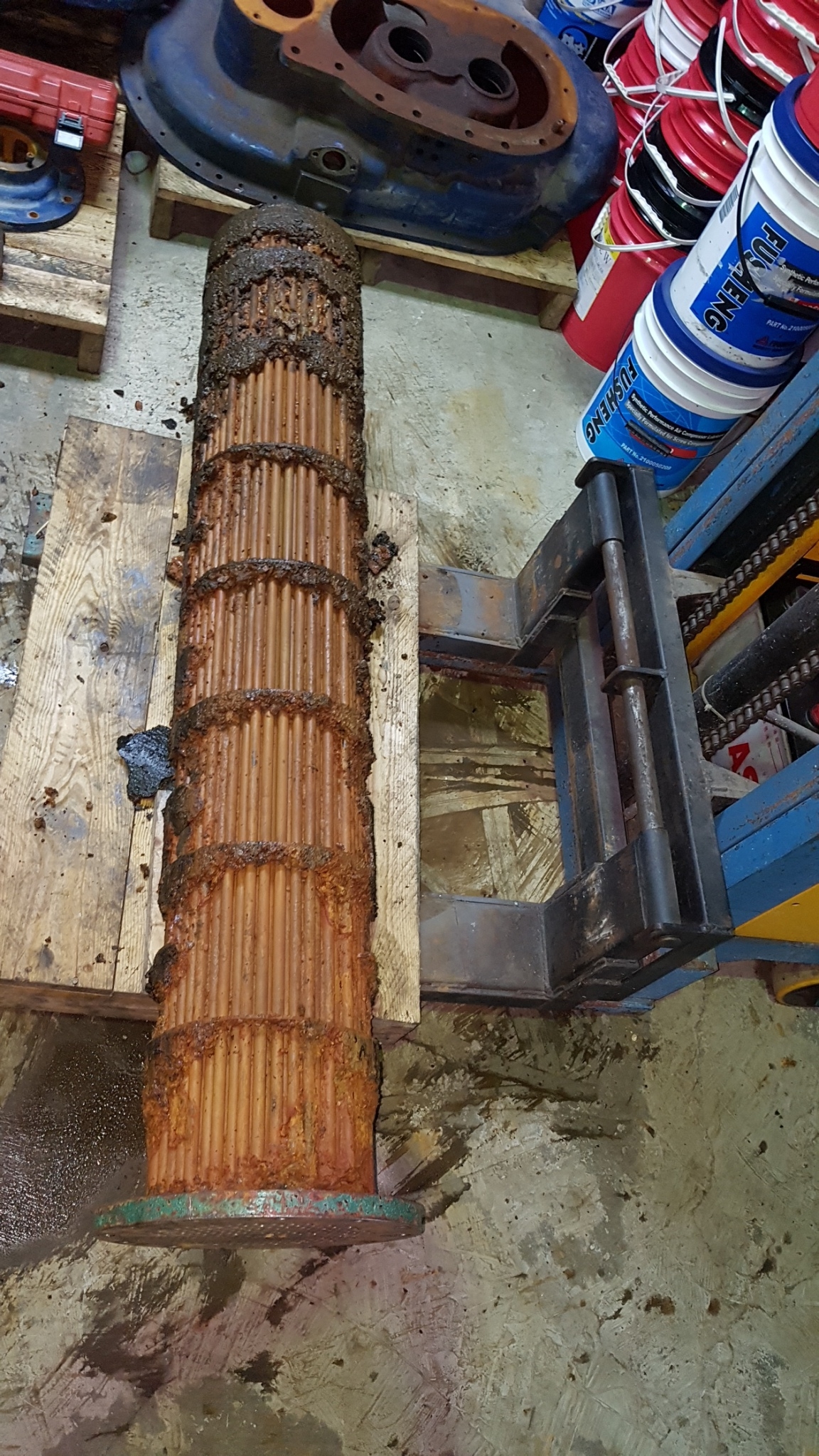 真空泵浦冷卻器拆解清洗工程