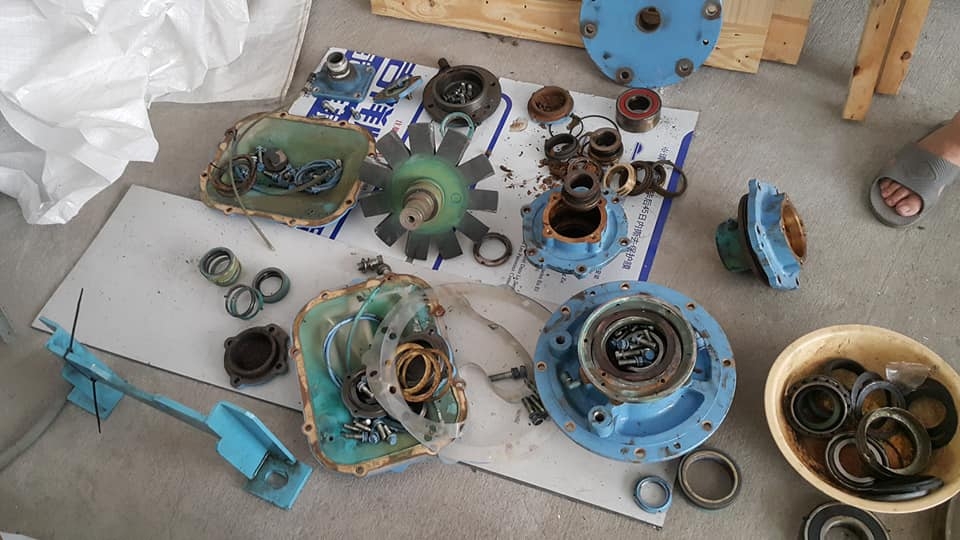 水潤滑ZW1206機體大修拆解