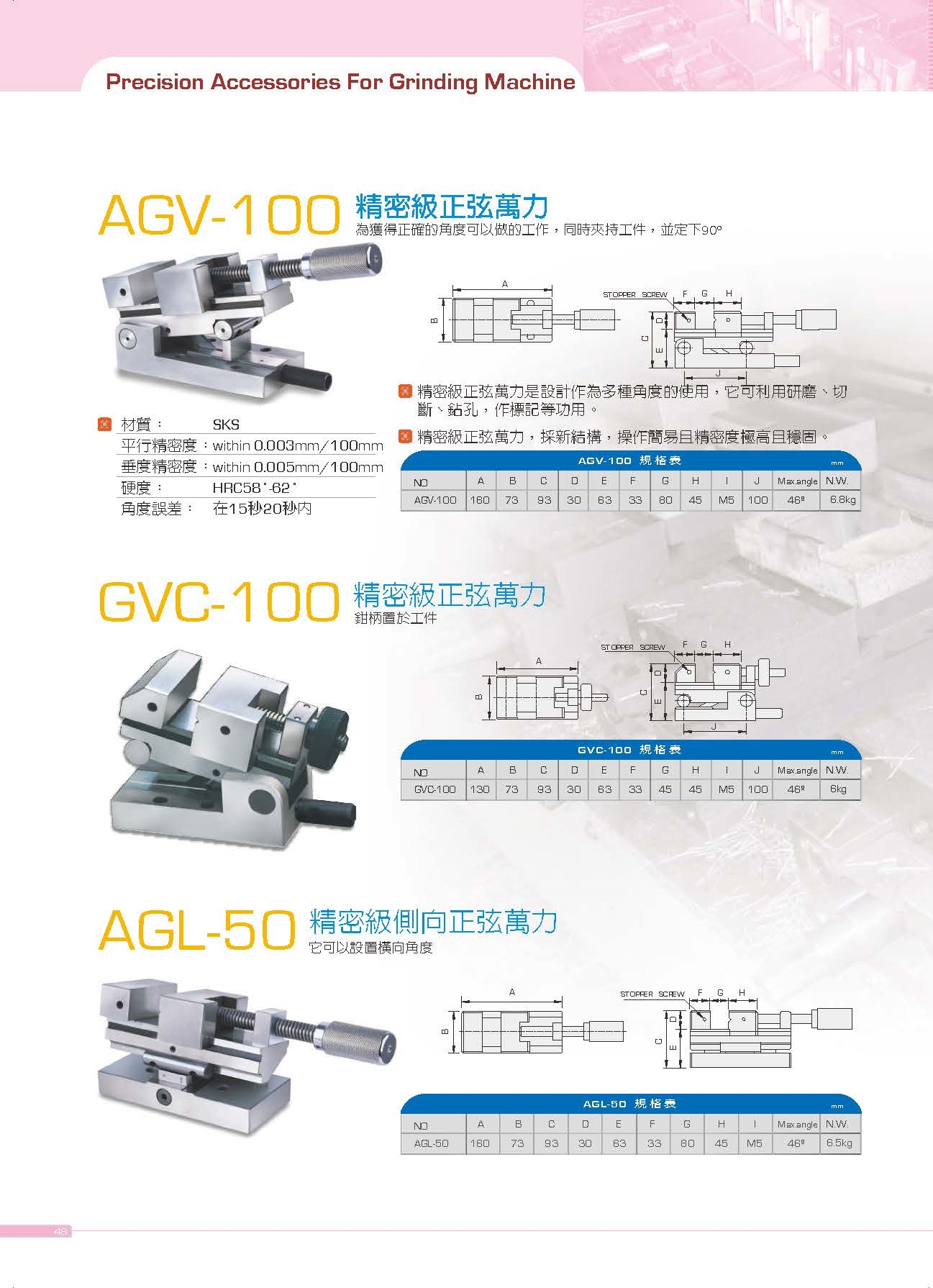 精密級正弦萬力
