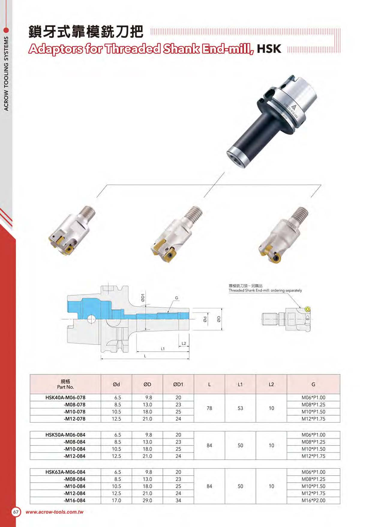 鎖牙氏靠模銑刀把