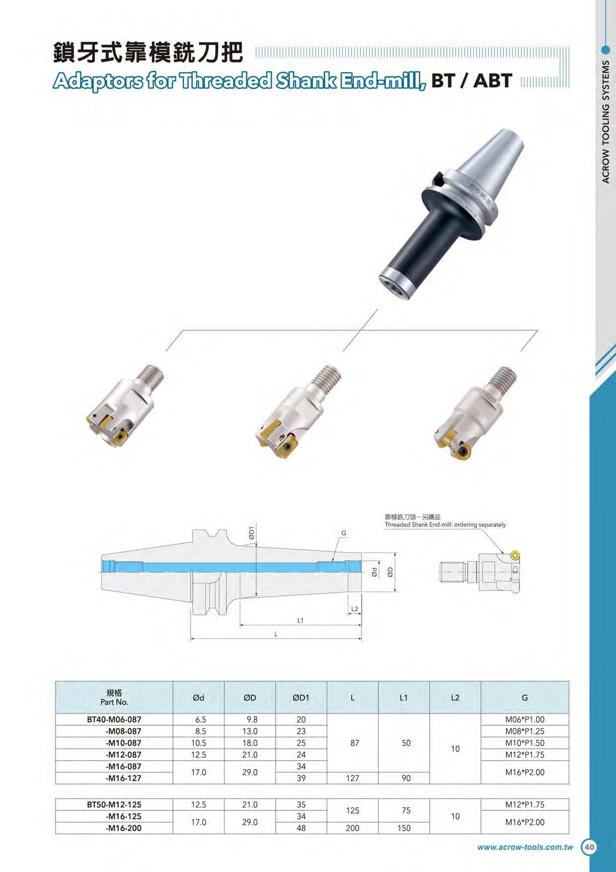 鎖牙式靠模銑刀把