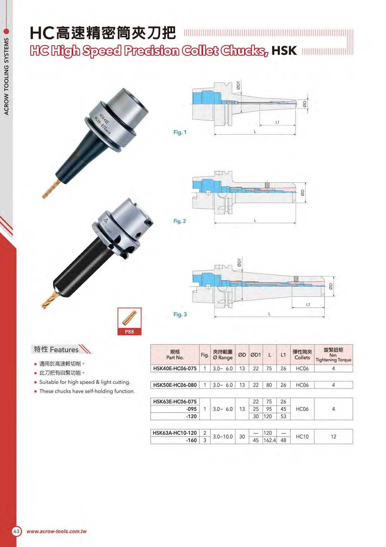HC高速精密筒夾刀把