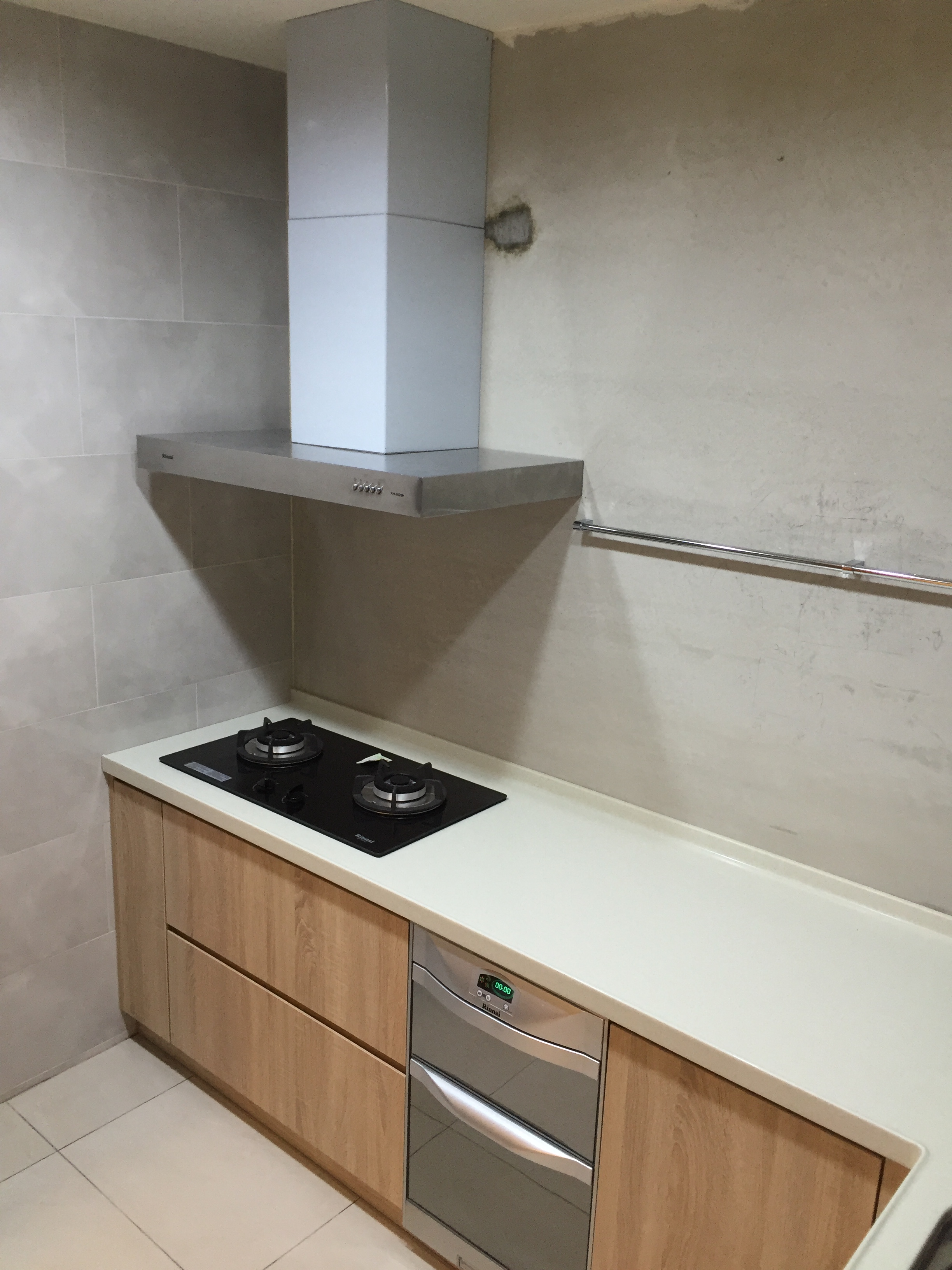 L型塑合板無把手廚具_左側