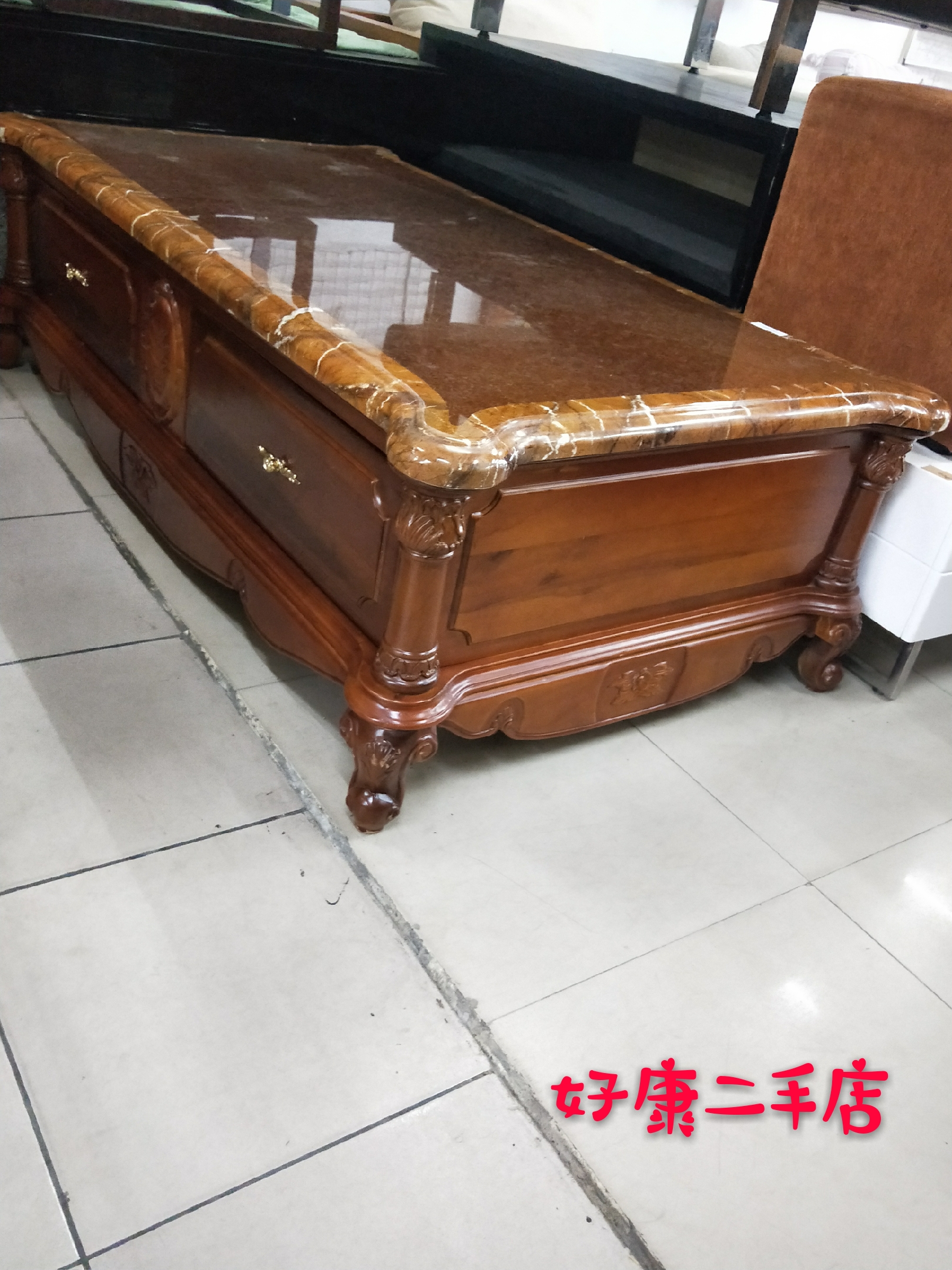 高雅實木大理石茶几&nbsp;