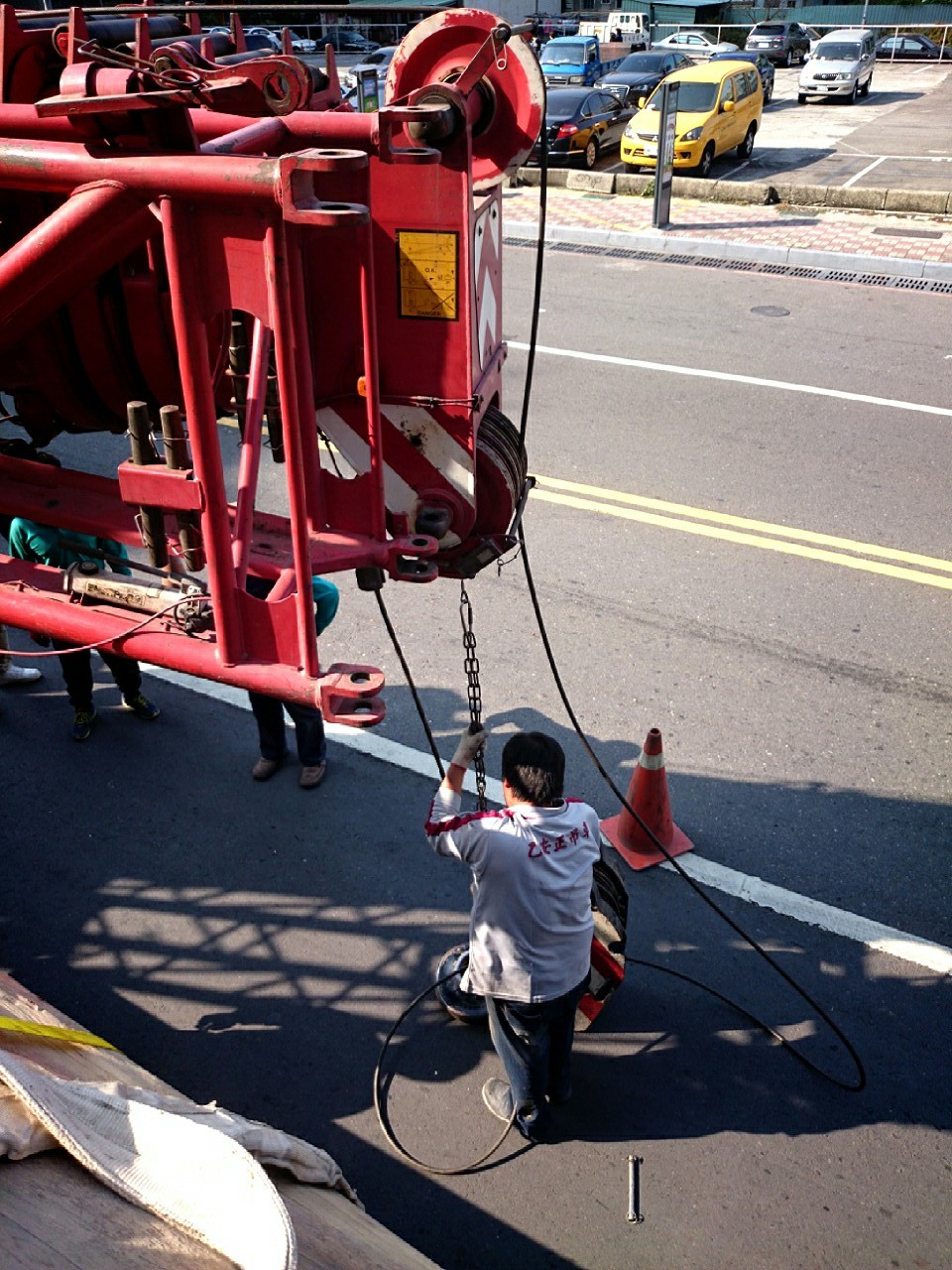 綺麗珊瑚館吊掛作業
