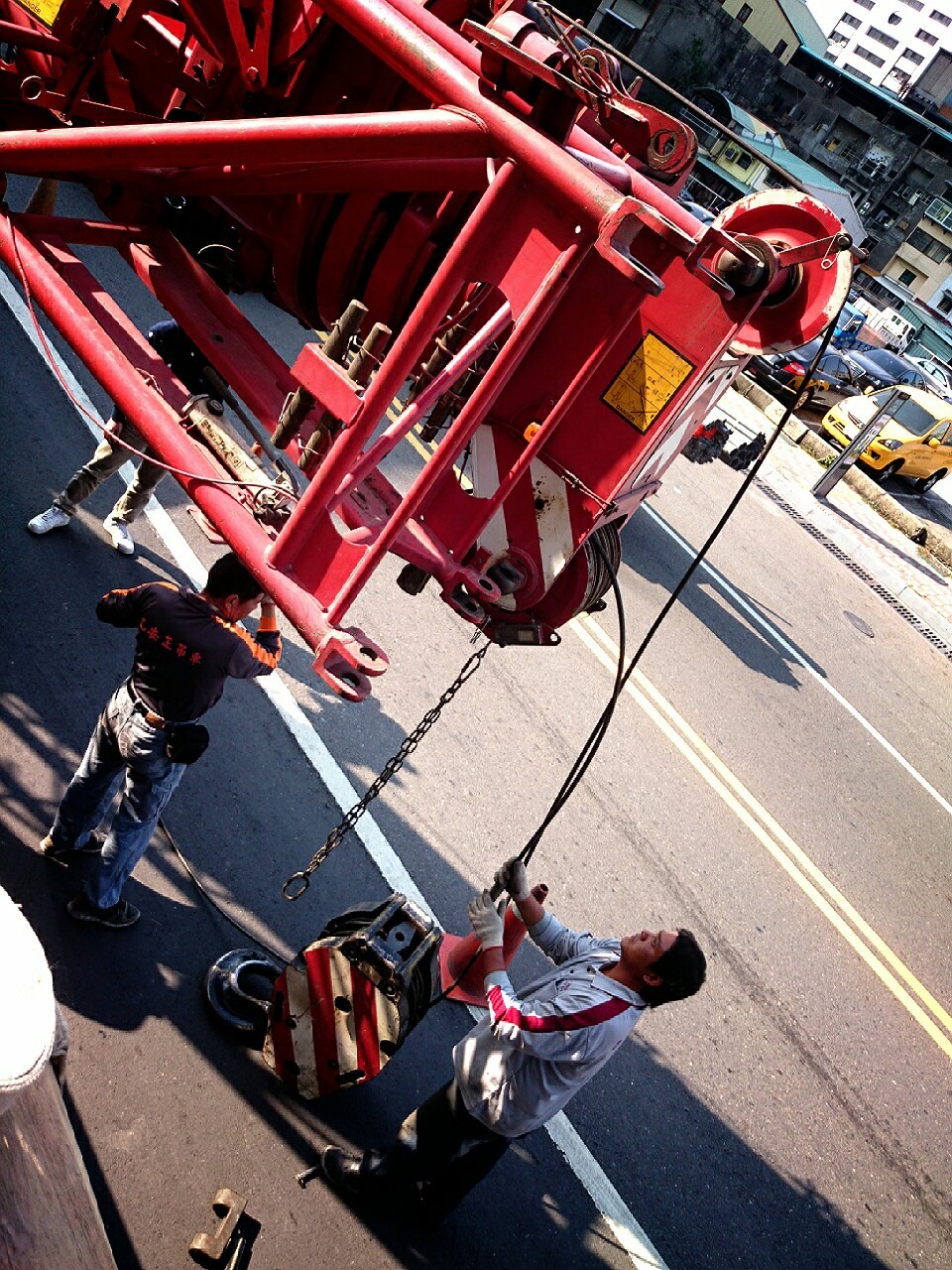 綺麗珊瑚館吊掛作業