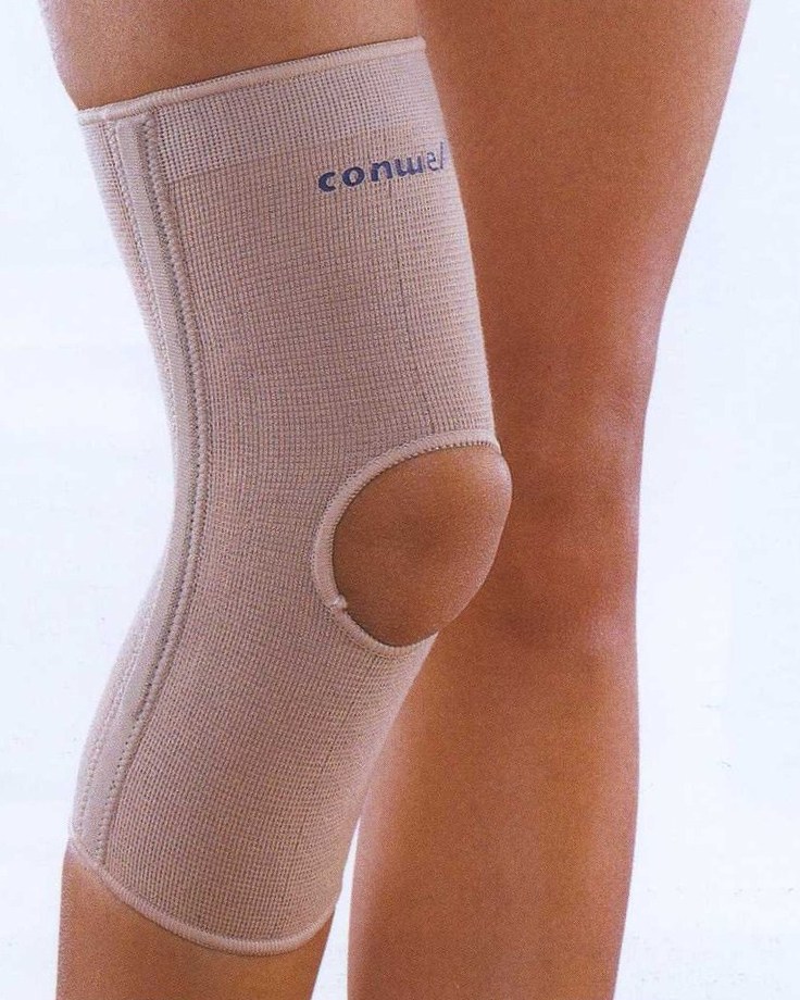 超彈性彈簧條開洞護膝