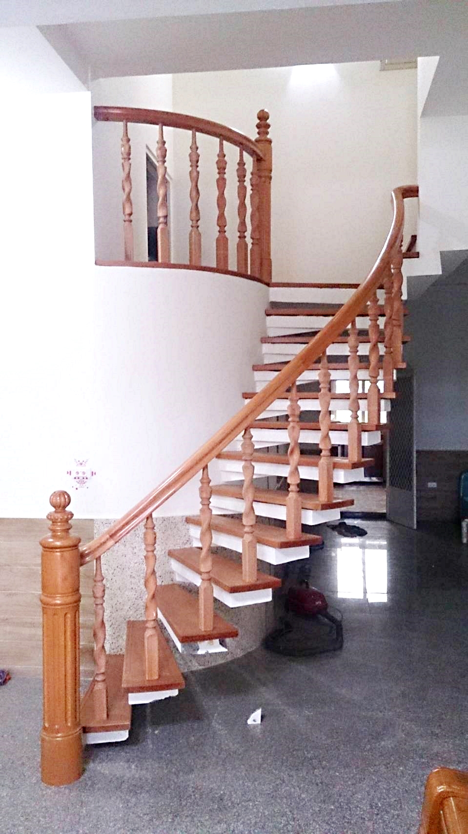 ♖吉信紅木樓梯地板扶手