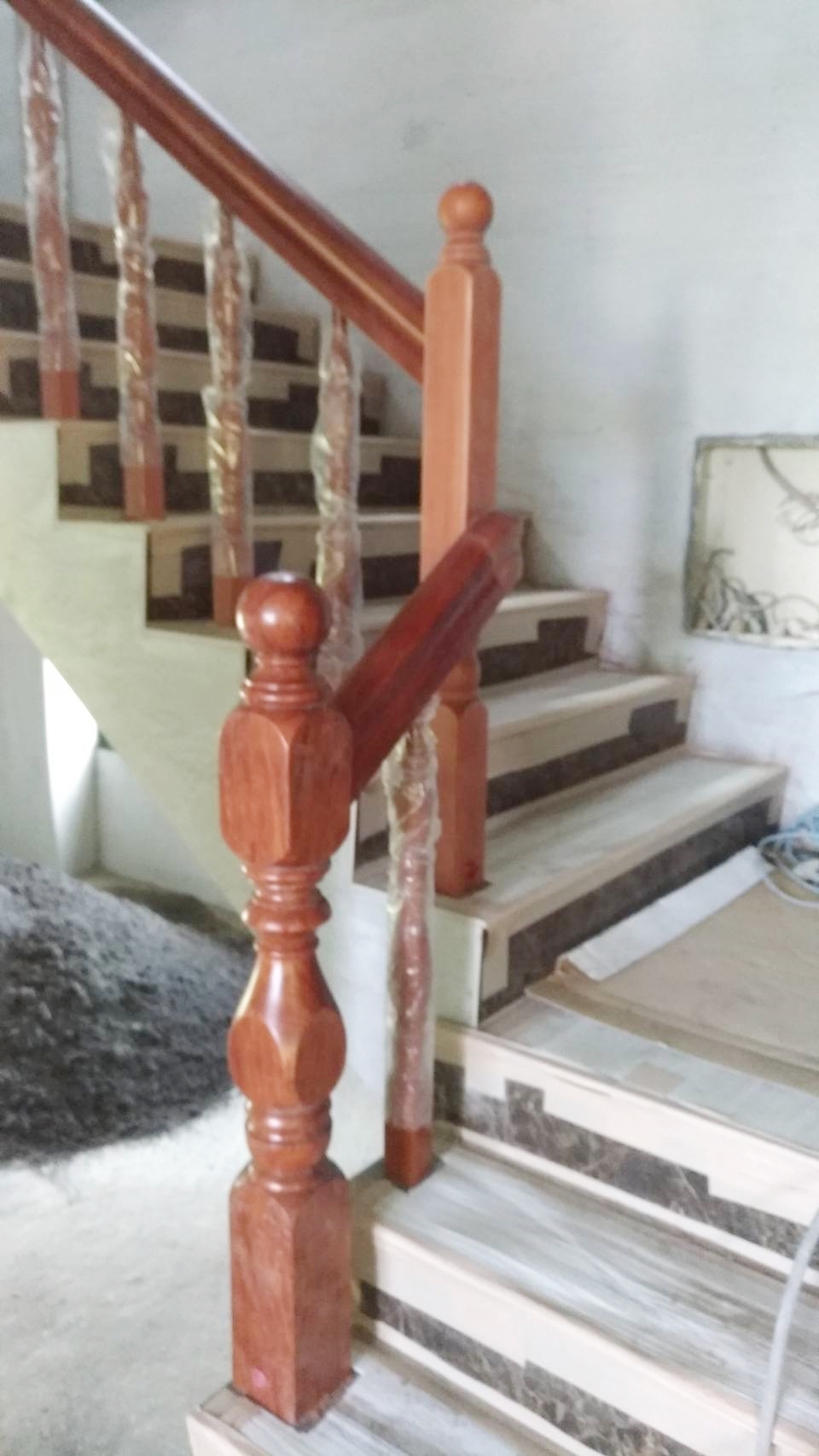 ♖吉信紅木樓梯地板扶手