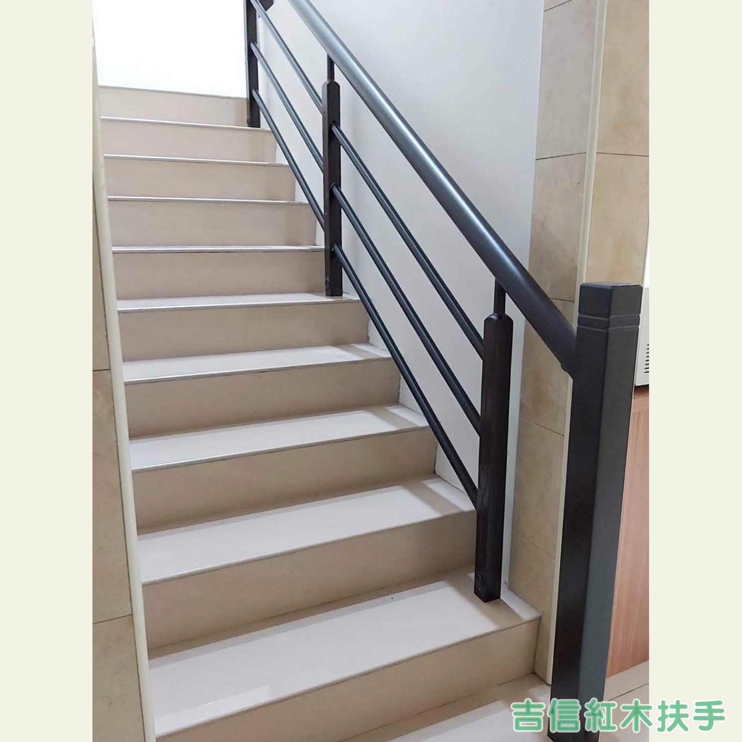 ♖吉信紅木樓梯地板扶手