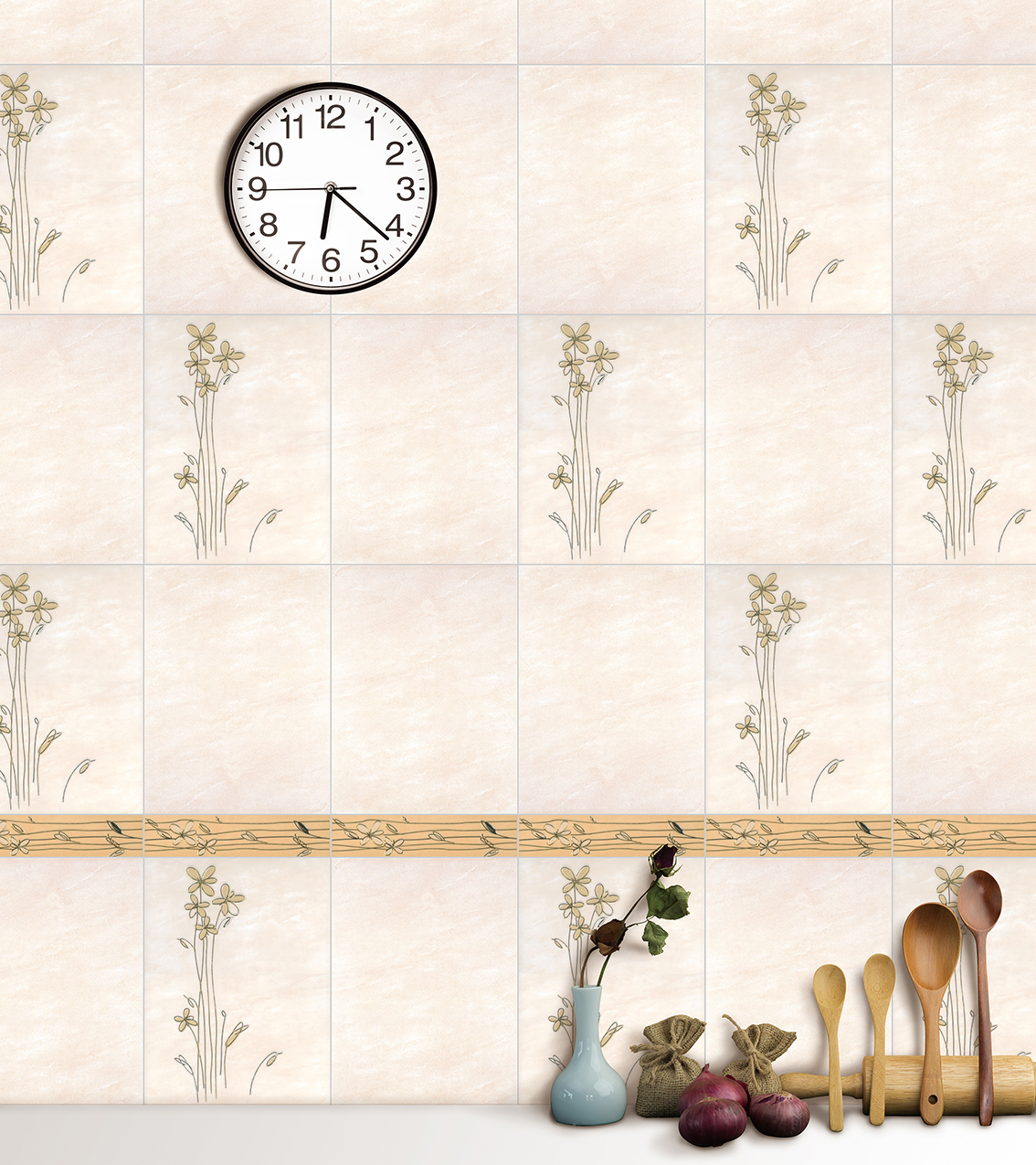 白馬磁磚施釉地壁套磚麗星0S3412