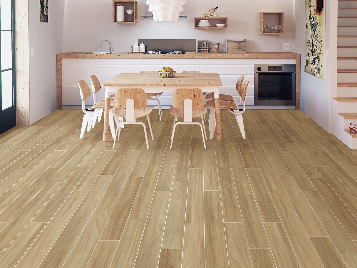 柏拉圖磁磚風尚實木-95882