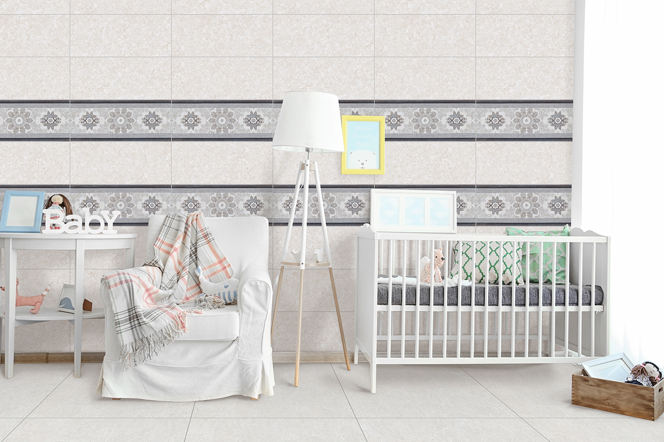 白馬磁磚施釉地壁套磚花漾062WN32P