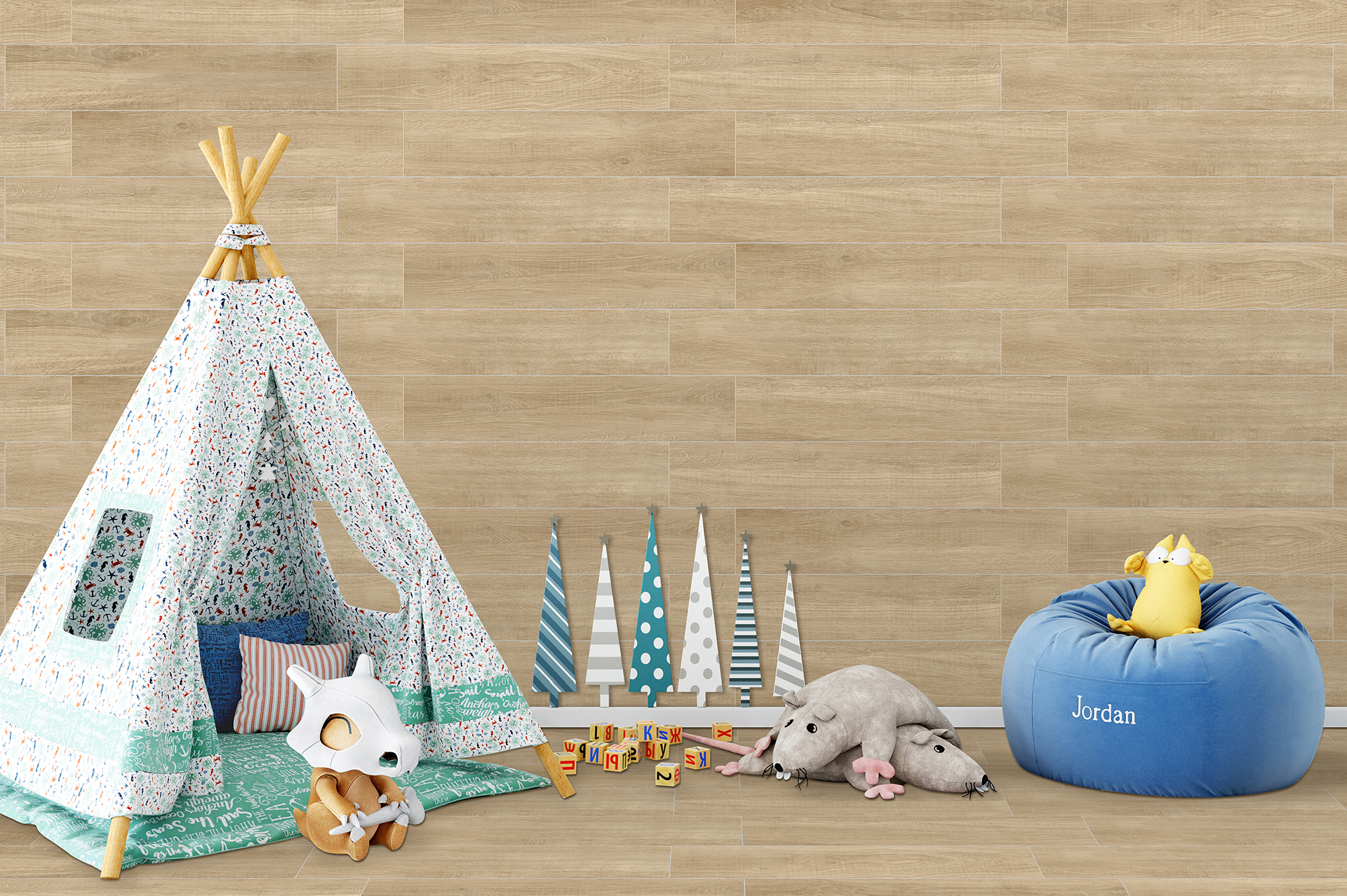 白馬磁磚石英晶釉瓷板幸福森林071H07