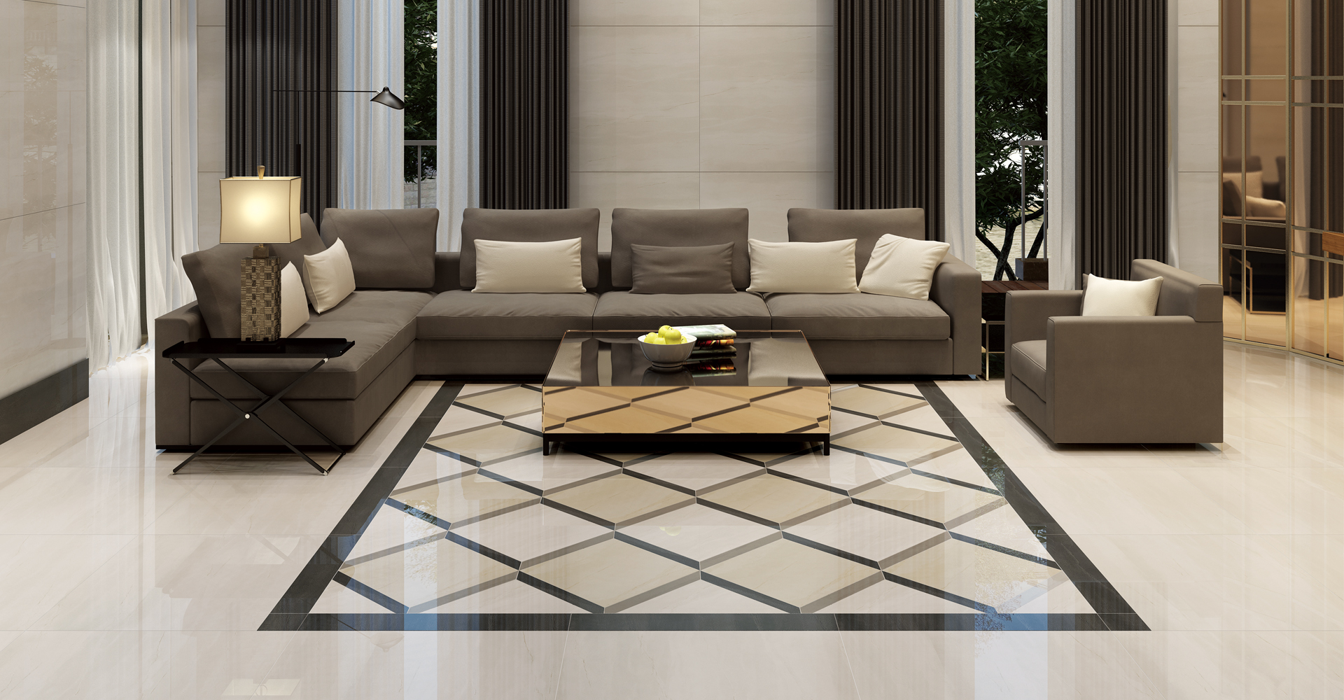 冠軍拋光磚鑽石星空