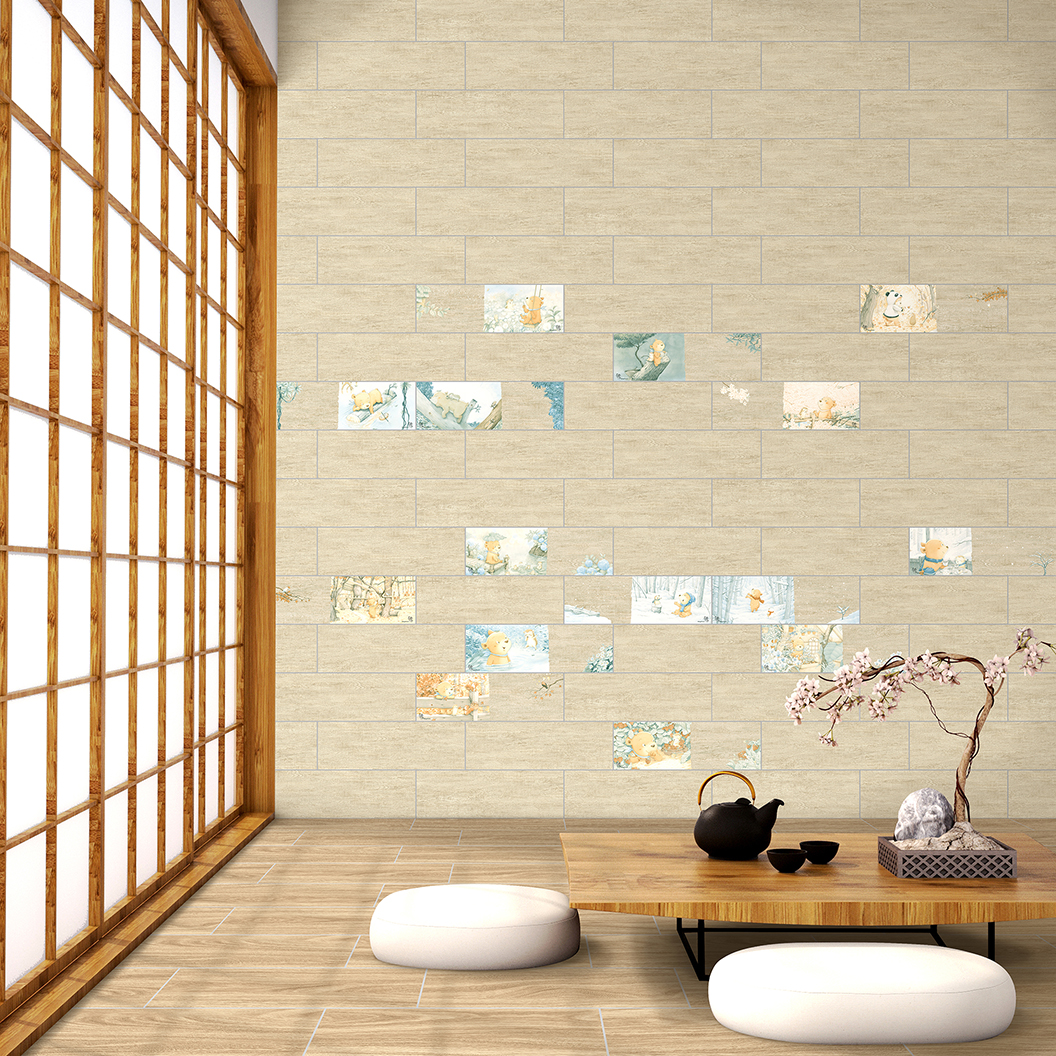 白馬磁磚石英晶釉瓷板挪威森林二代041H12