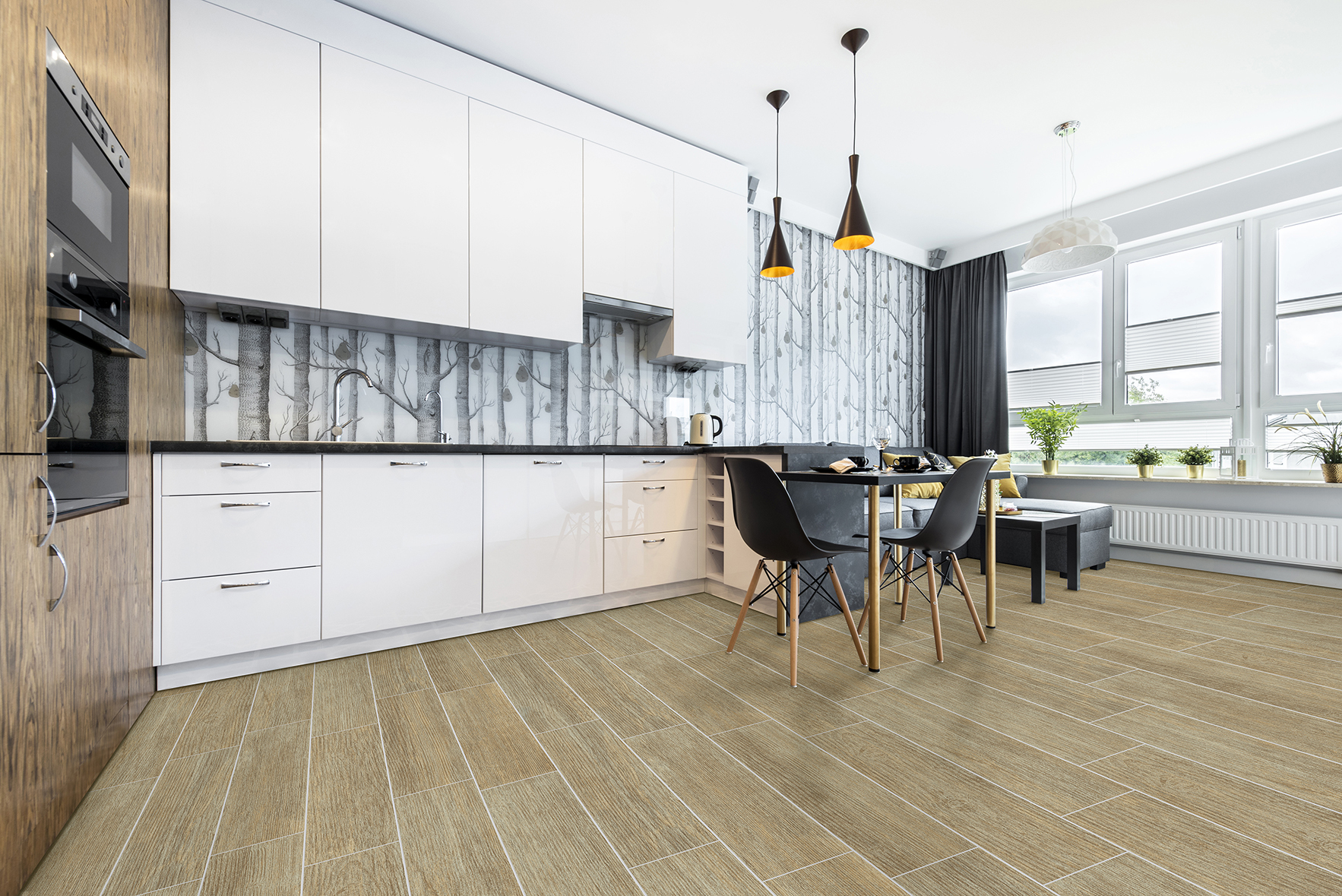 白馬磁磚石英晶釉瓷板幸福森林071H35