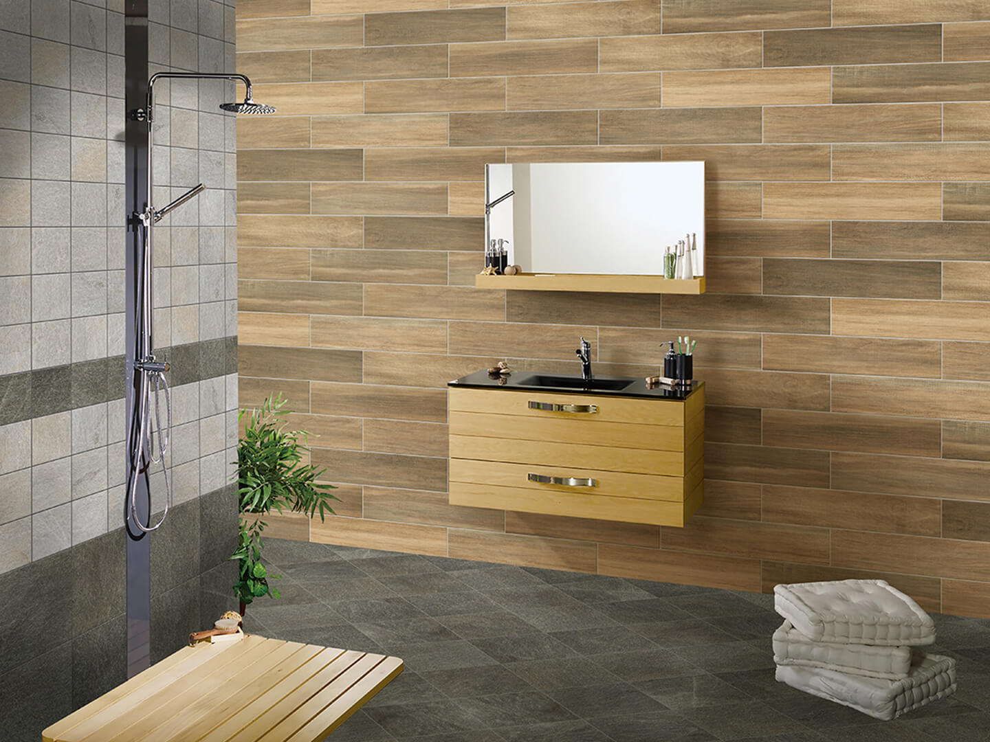 柏拉圖磁磚原璞實木-95857