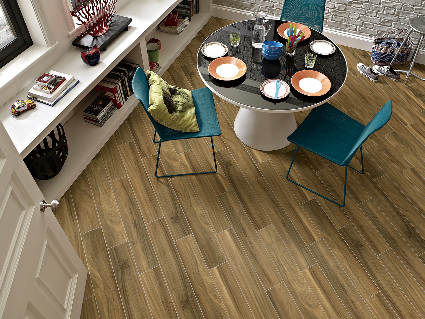 柏拉圖磁磚風尚實木-95886