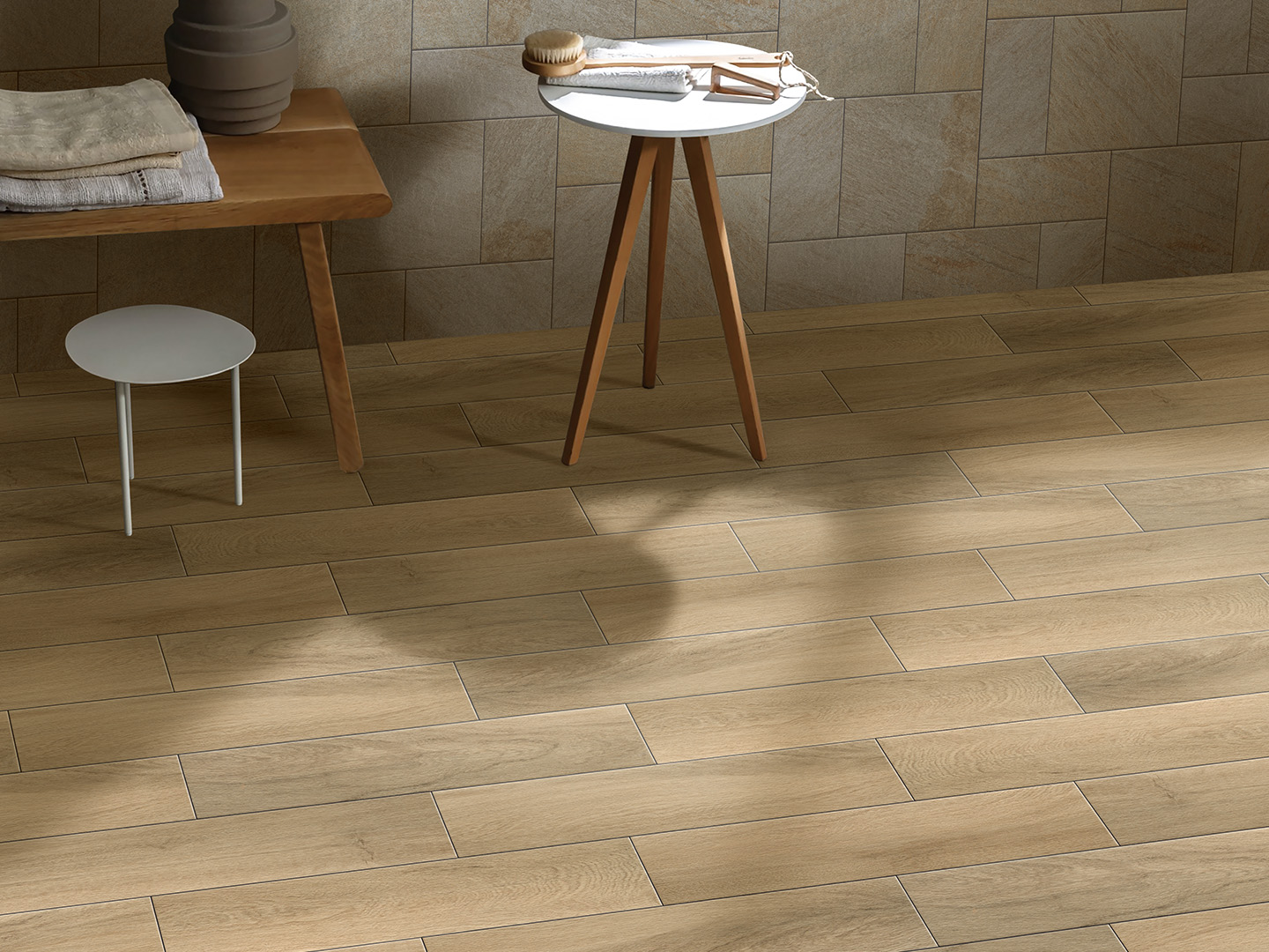 柏拉圖磁磚風尚實木-75875