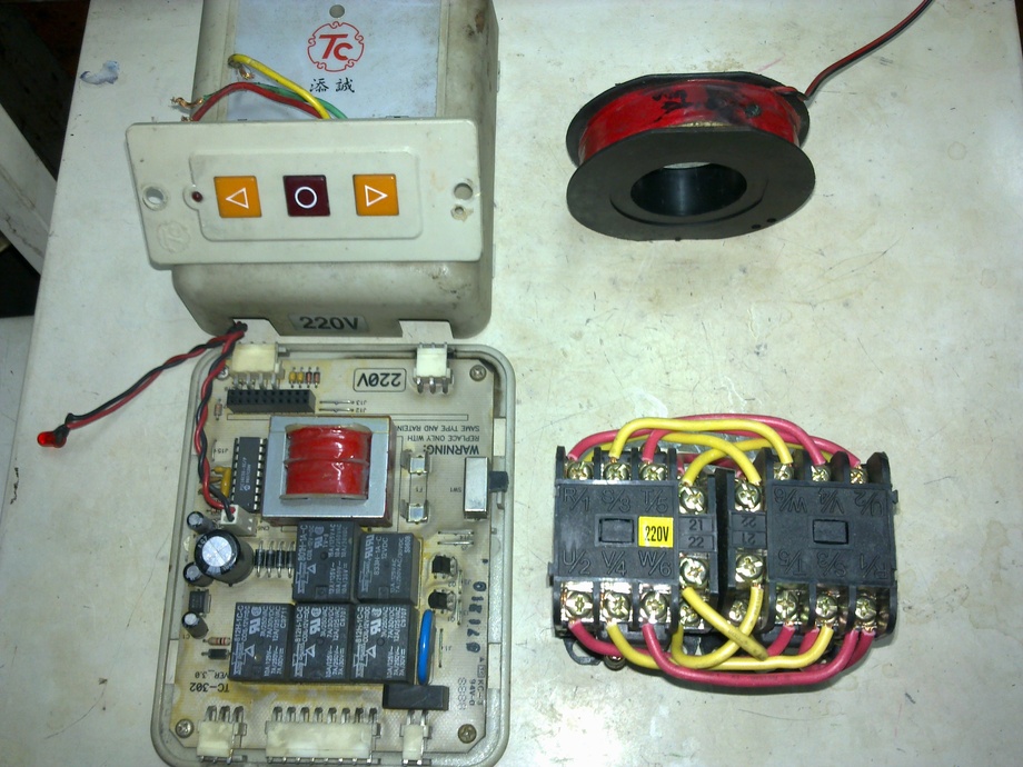 添成捲門馬達舊式電磁開關+煞車線圈