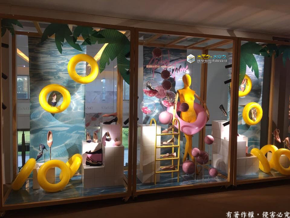 大陸品牌鞋店-櫥窗道具