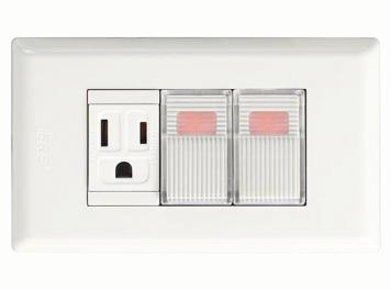 雙開關接地雙插座