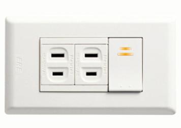 單開關雙插座