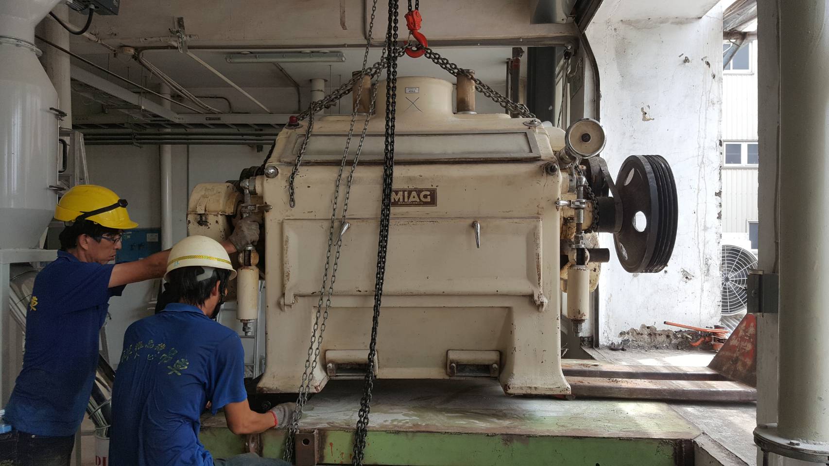 吊車起重吊掛-麵粉機械吊掛工程&nbsp;