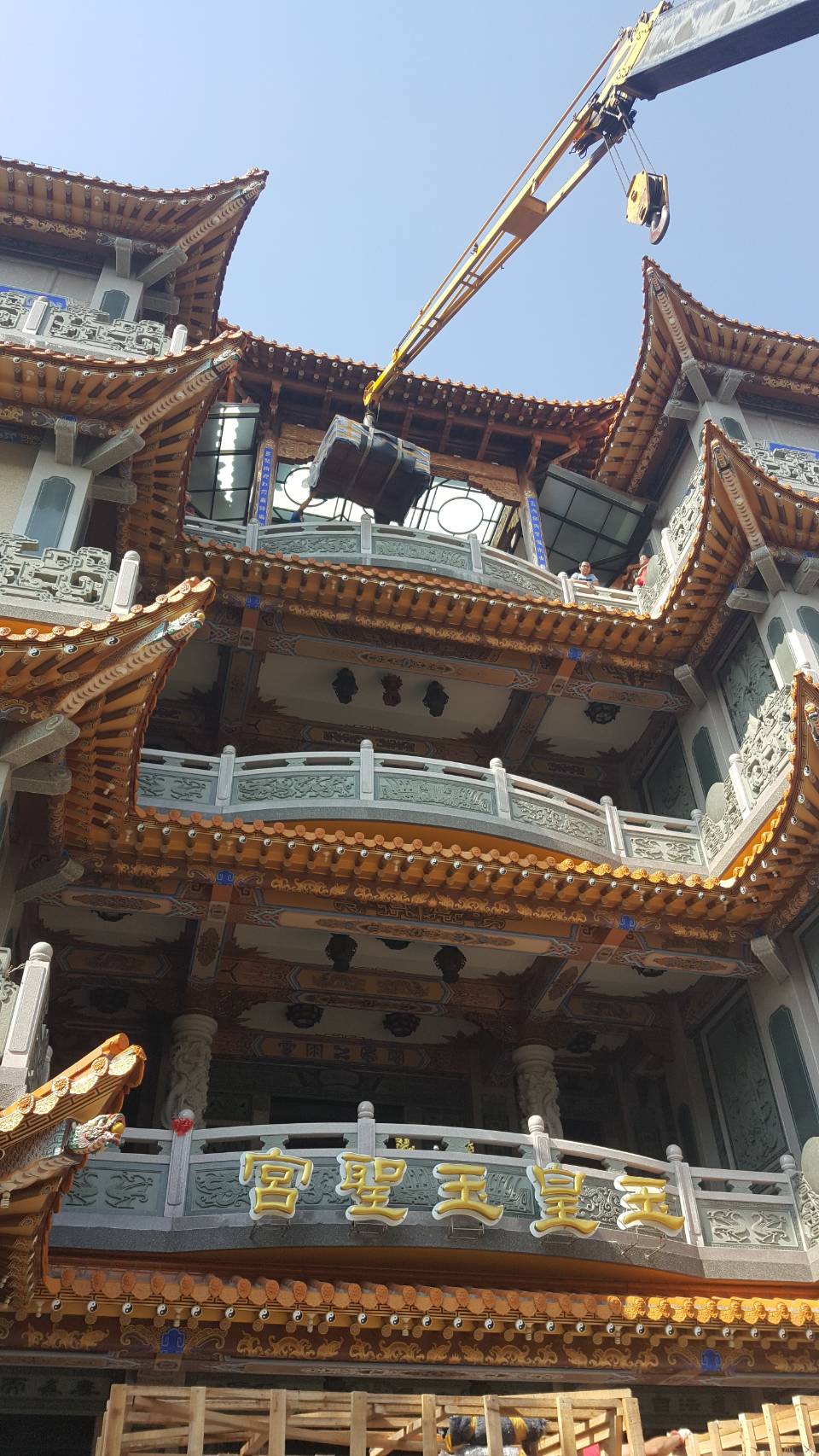 吊車起重吊掛-高難度神像吊掛安座工程&nbsp;