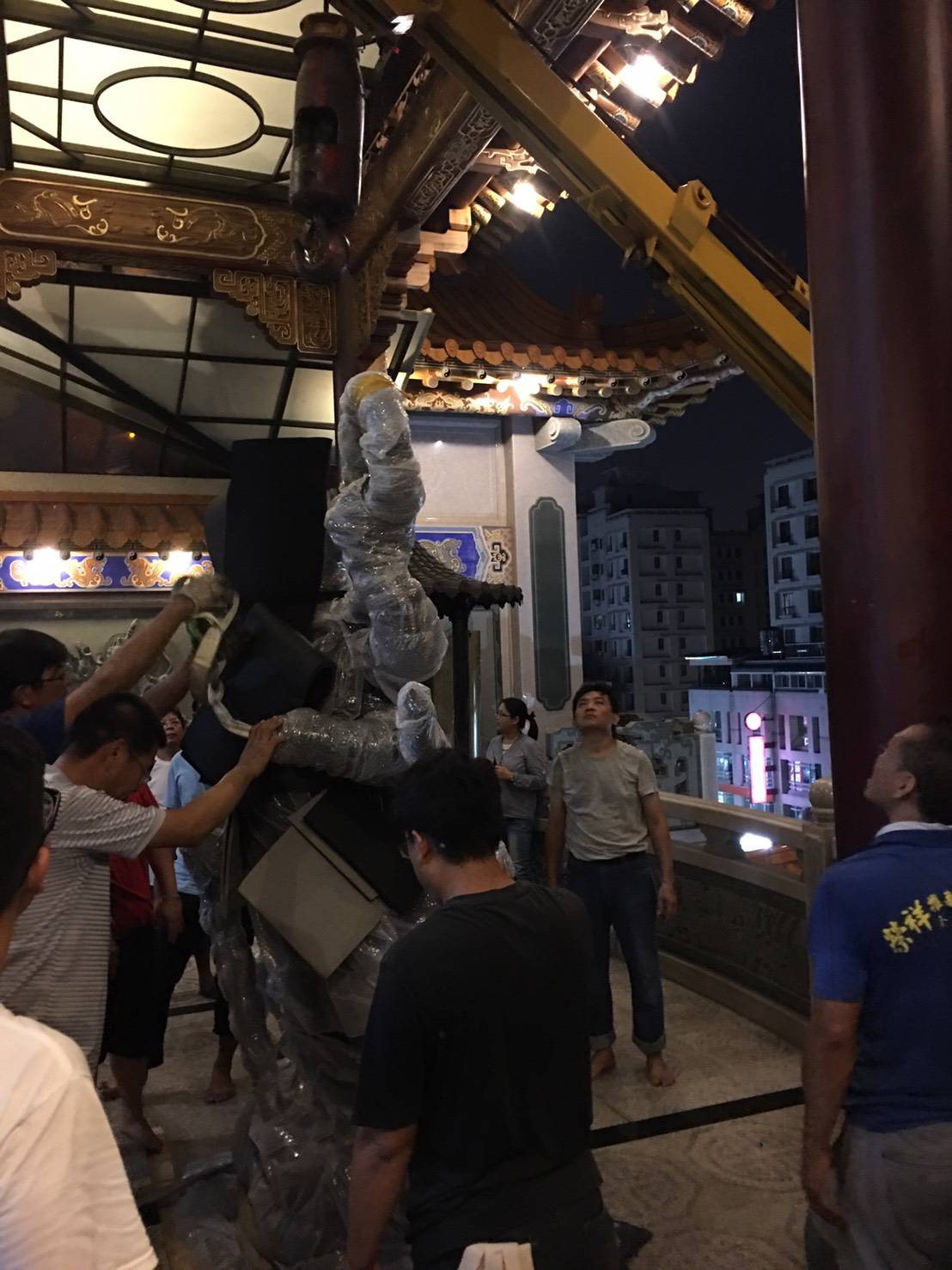 吊車起重吊掛-高難度神像吊掛安座工程