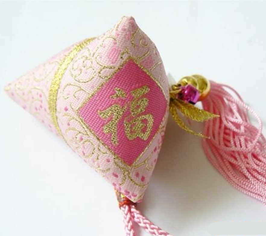 香包_福字粽粉色