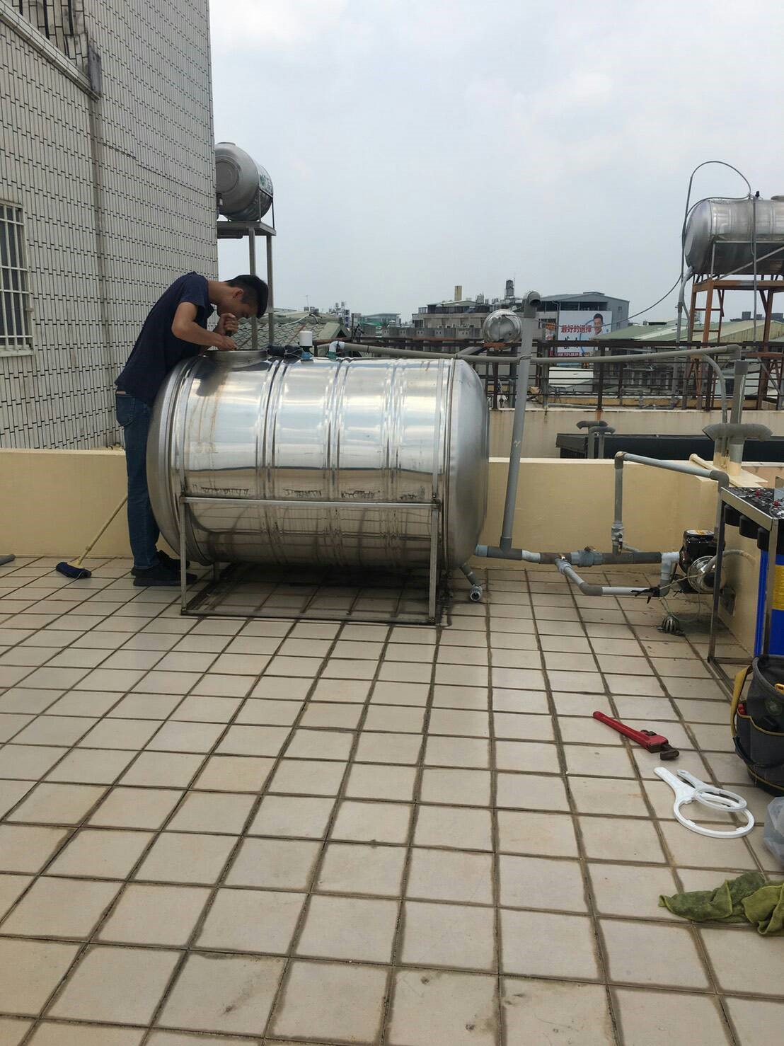 屏東晉祿清水塔清水管-高周波機器水管與水塔清洗案例7