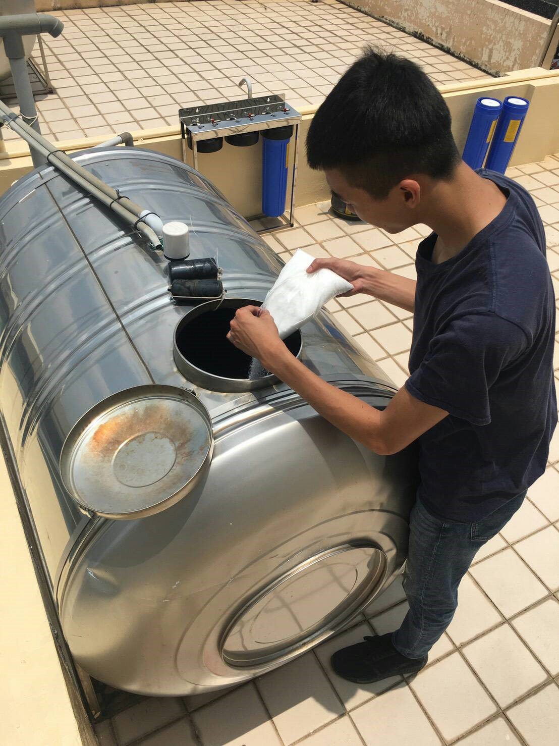 屏東晉祿清水塔清水管-高周波機器水管與水塔清洗案例8