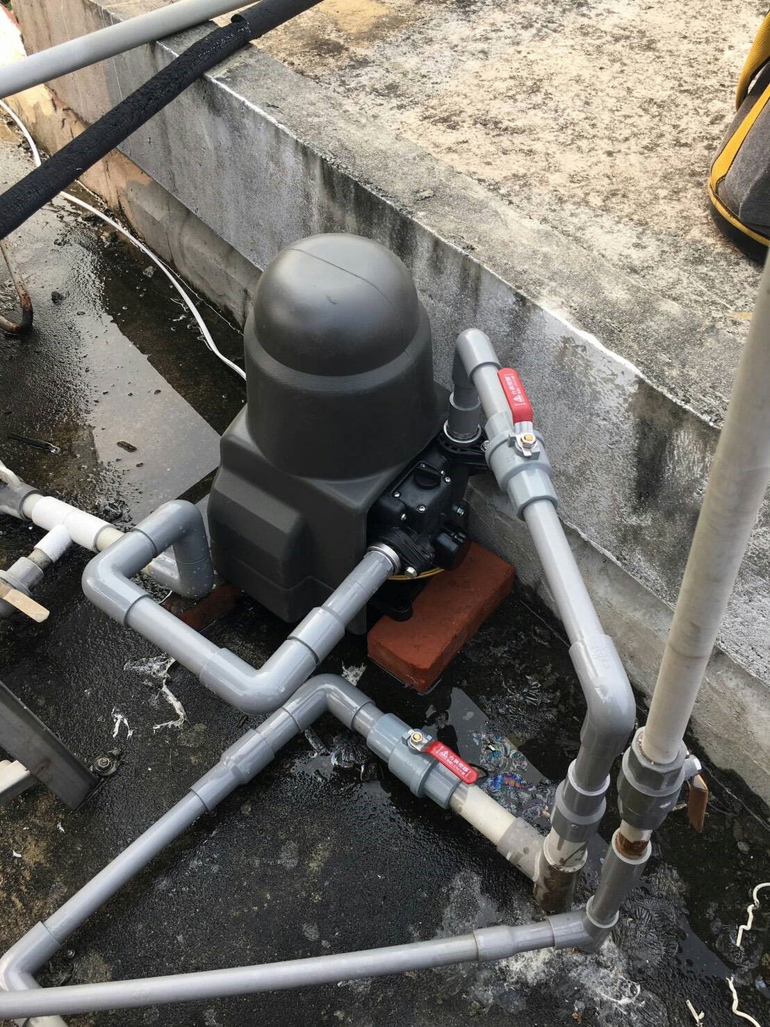 屏東晉祿不鏽鋼水塔-水塔安裝與加壓機安裝施工