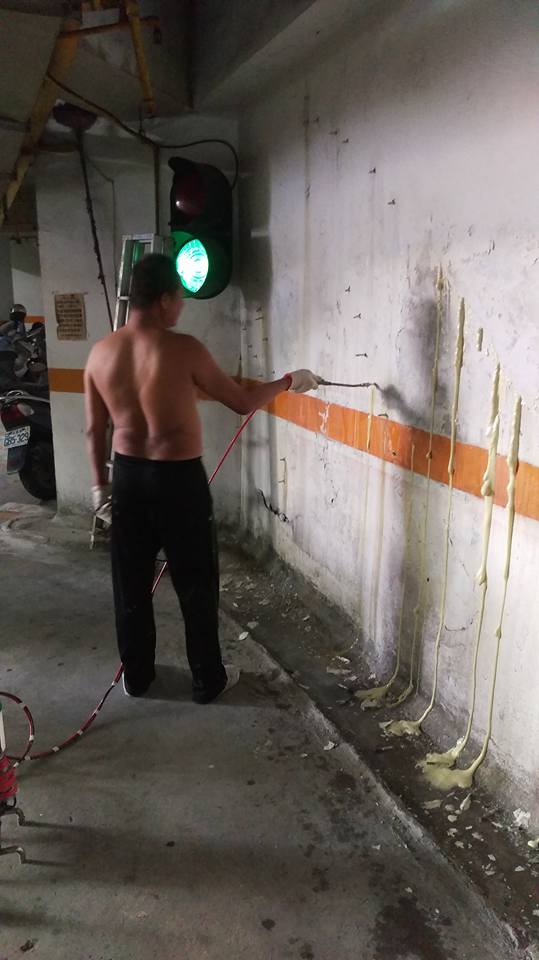 永康東方荷蘭大樓地下室高壓灌注抓漏