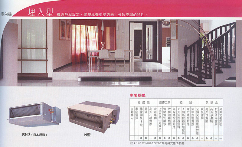 室內機-埋入型