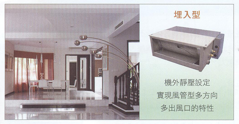 多樣化室內機-埋入型