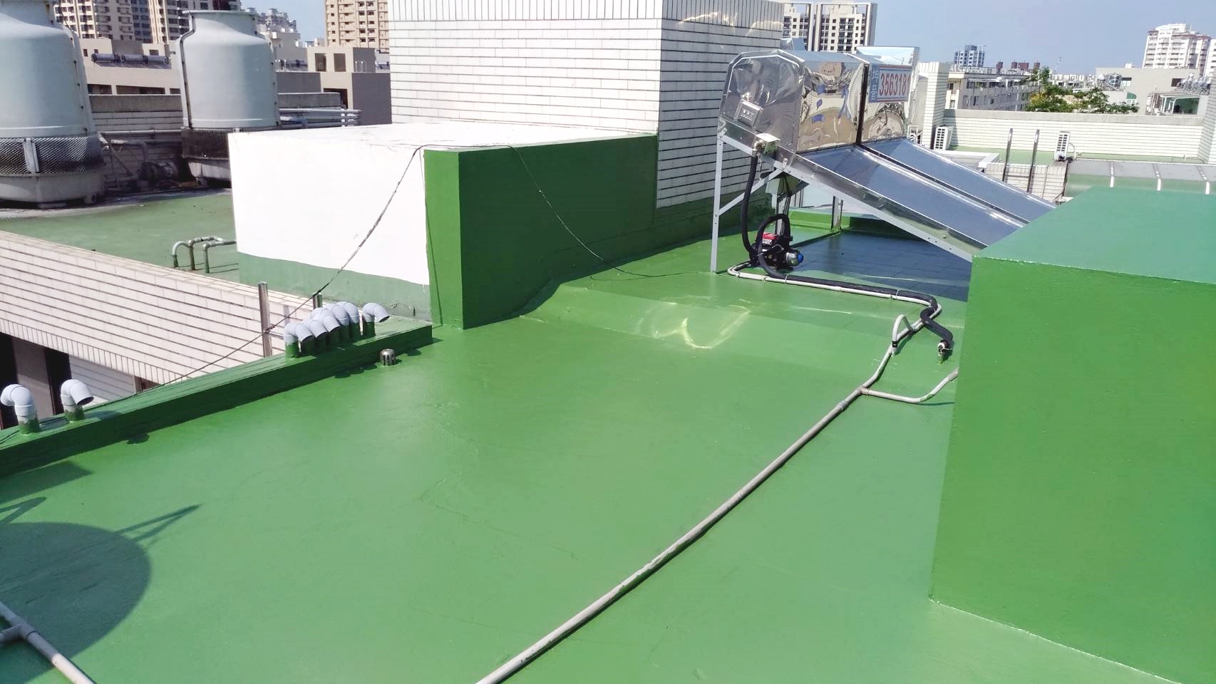 頂樓PU防水隔熱地板工程