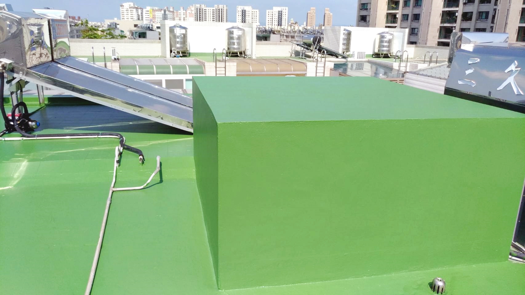 頂樓PU防水隔熱地板工程